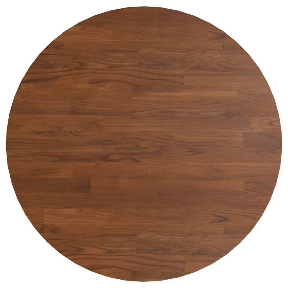 vidaXL Tafelblad rond Ø60x1,5 cm bewerkt massief eikenhout donkerbruin, foto 2
