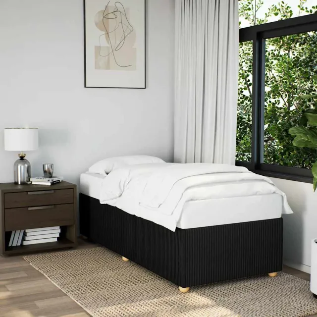 vidaXL Bedframe stof zwart Single