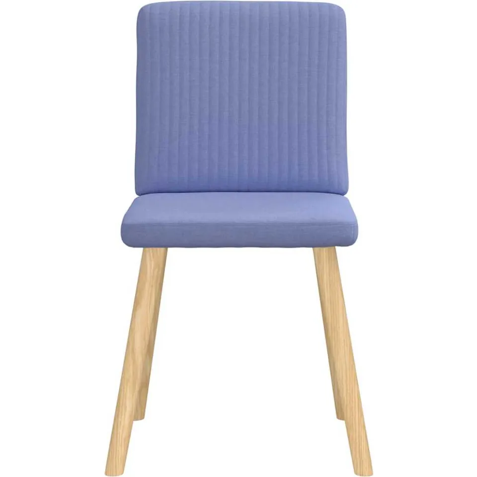 vidaXL Eetkamerstoelen 4 st stof jeansblauw