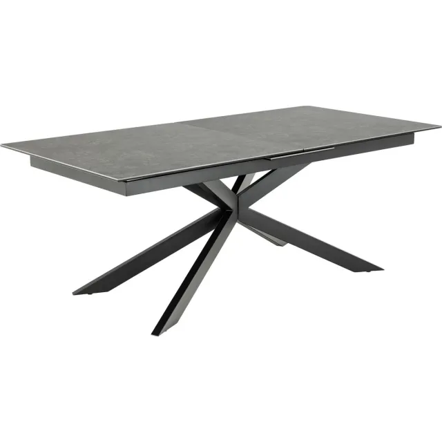 Giga Living Eettafel Jorvik - Uitschuifbaar Zwart Keramiek - 240x100x76cm