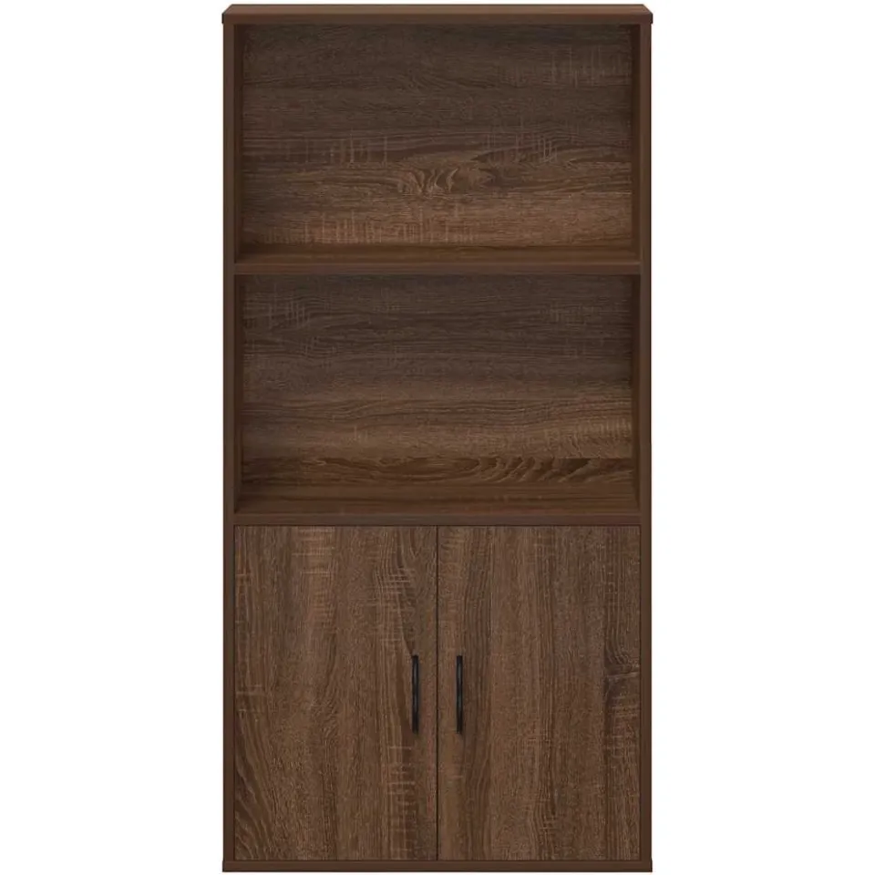 vidaXL Boekenkast 60x24x120 cm bewerkt hout bruin eikenkleurig, foto 4