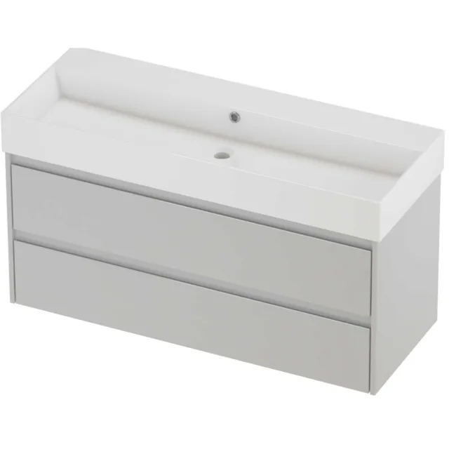 Proline Zara Badmeubelset Porselein Loft 120x46x65 cm Glans Wit Glans Wit