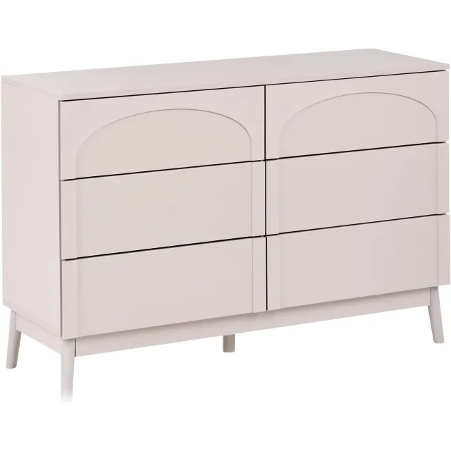 Beliani BOULIA - Ladekast 6 lades - Lichtbeige - Vezelplaat