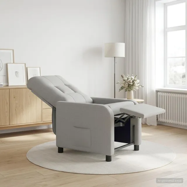 vidaXL Relaxfauteuil Wolkengrijs Stof grijs