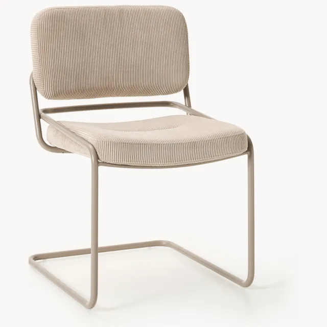 Westwing Collection Cantilever stoel Don van corduroy Beige, Taupe