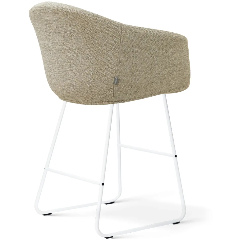 Nolon Nino-Otis barkruk taupe melange - wit onderstel - 65 cm, foto 3