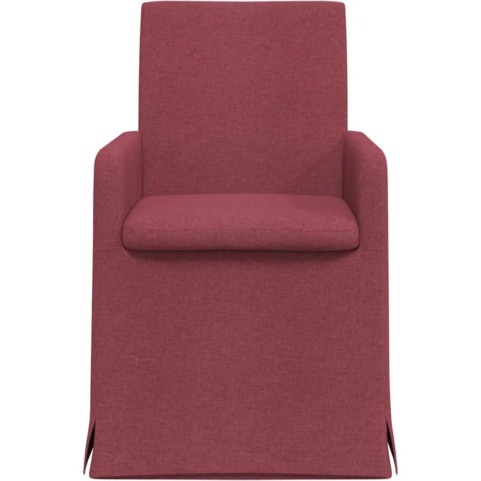vidaXL Eettafelstoelen 2 st Stof Wijnrood 57 x 68 x 94 cm, foto 4