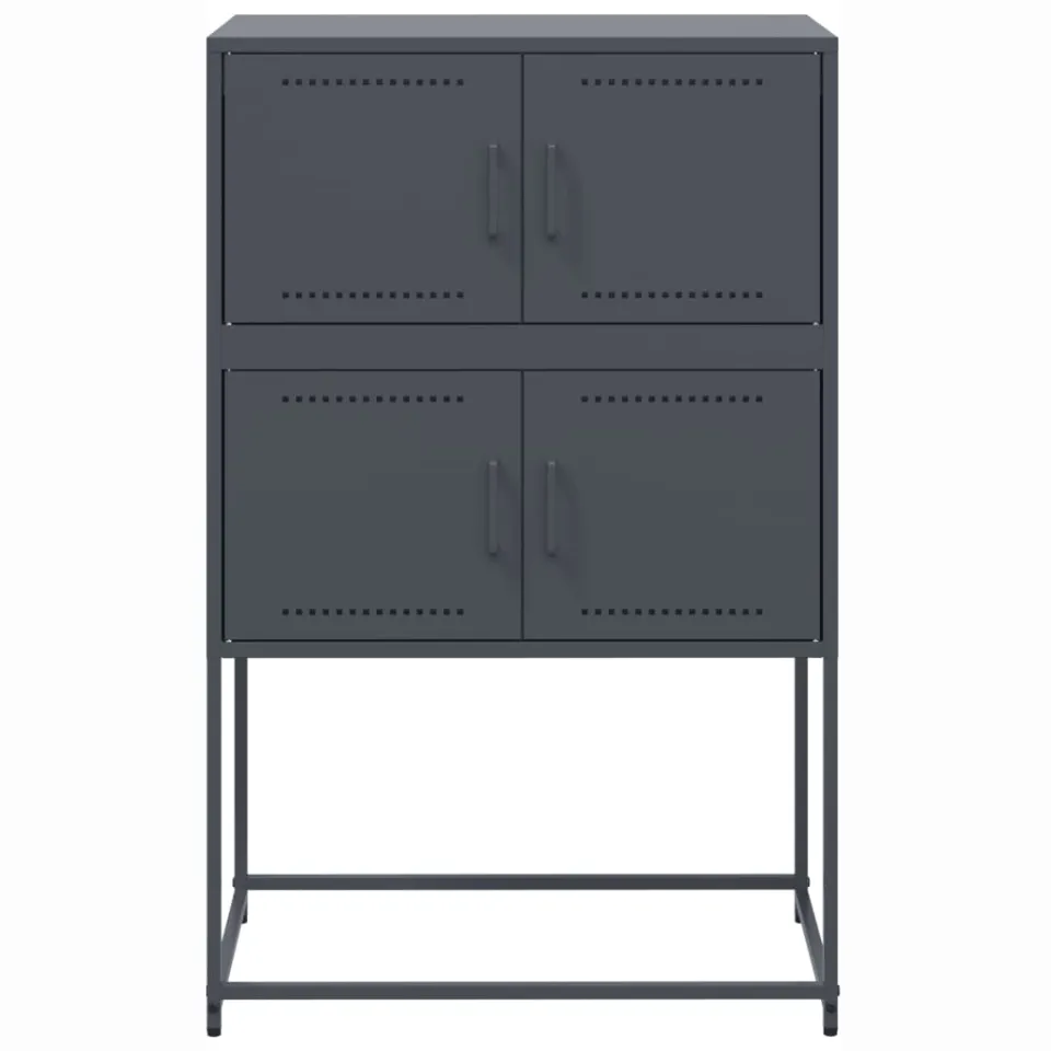vidaXL Dressoir 68,5x38,5x107 cm staal antracietkleurig, foto 4