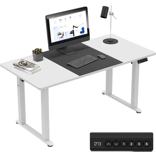 Mark Adler Leader 9.3 Elektrisch Verstelbaar Bureau - Zit-sta Bureau met 2 Motoren - 160x80 cm - Wit