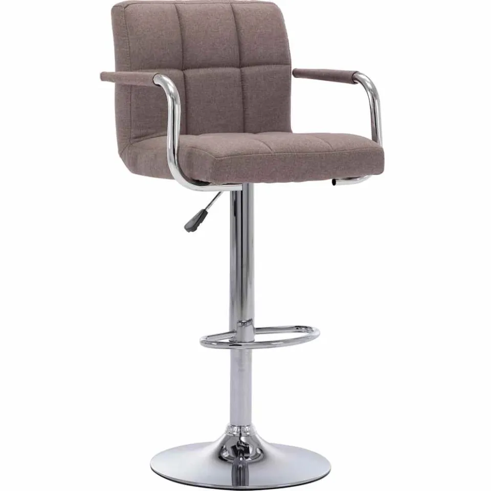 vidaXL Barstoelen 2 st stof taupe, foto 2