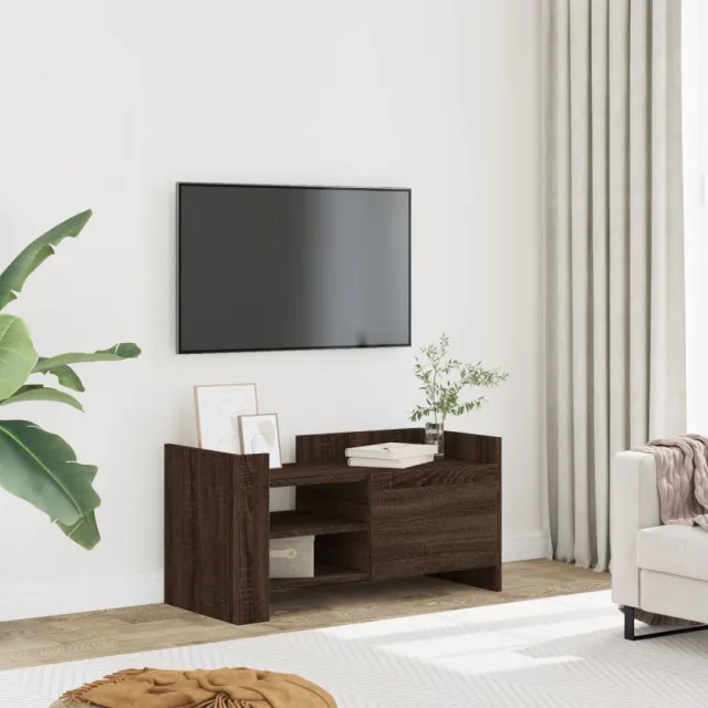 vidaXL Tv-meubel 80x35x40 cm bewerkt hout bruin eikenkleurig, foto 2
