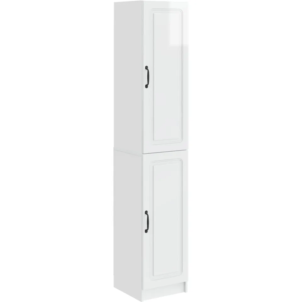 vidaXL Kastenset 2 st Hoogglans Wit Bewerkt hout, foto 3