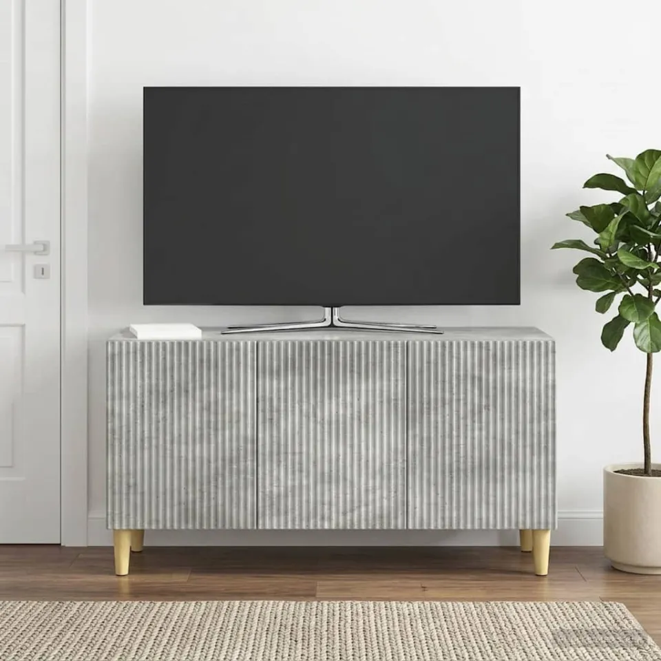 vidaXL TV-kast 99 x 34,5 x 50 cm Betongrijs Bewerkt hout grijs, foto 4
