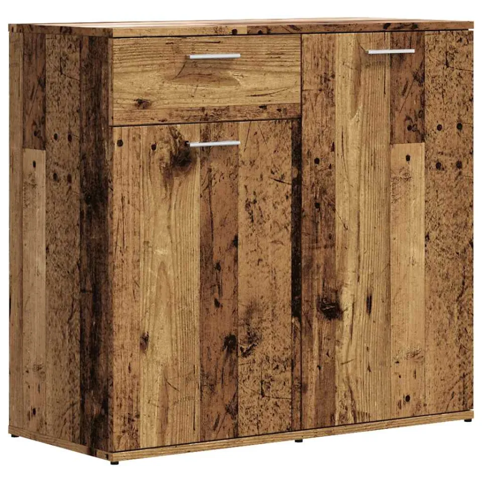 vidaXL Dressoir 80x36x75 cm bewerkt hout oud houtkleurig Bruin