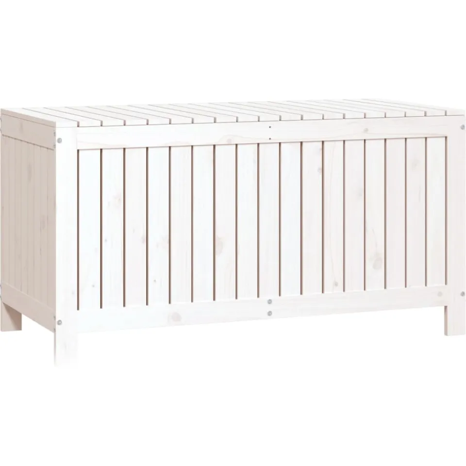 vidaXL Tuinbox 121x55x64 cm massief grenenhout wit, foto 4