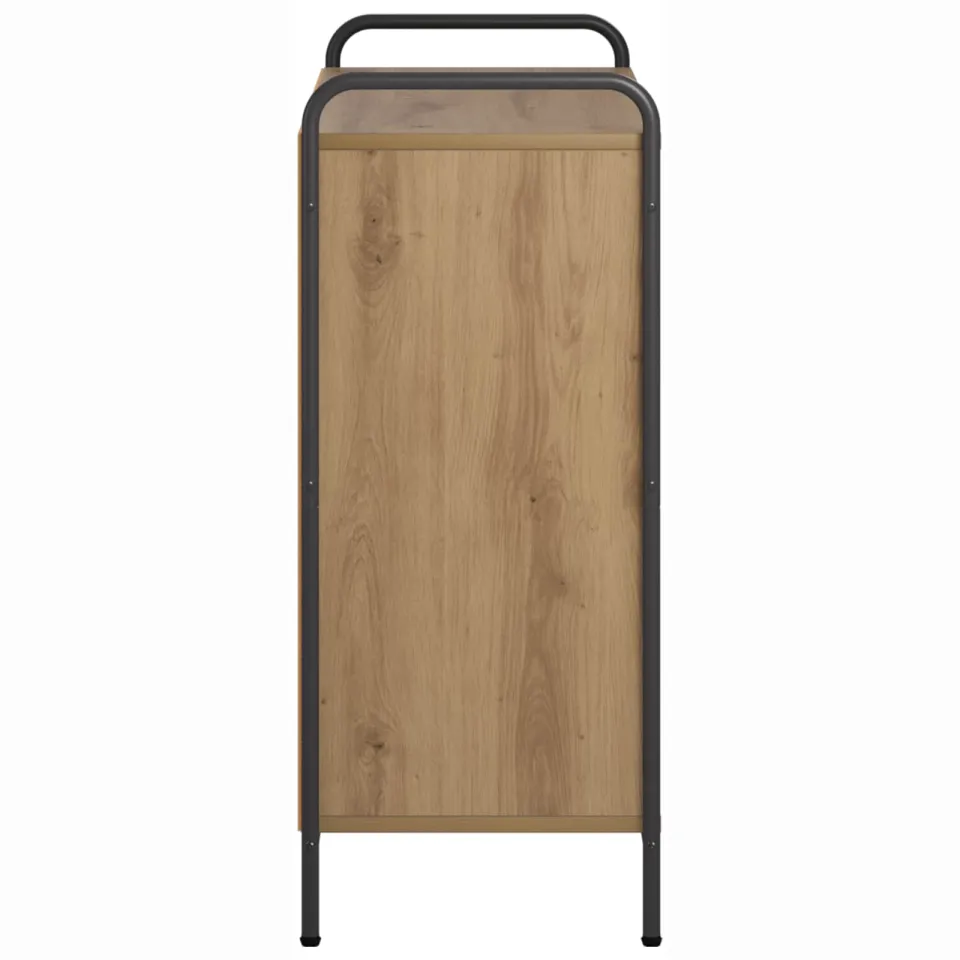 vidaXL Boekenkast 80 x 33 x 80 cm Bewerkt hout Artisanaal eiken, foto 4