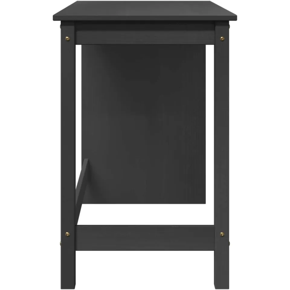 vidaXL Bureau MOSS Grijs 112 x 50 x 75 cm Massief Vurenhout, foto 3