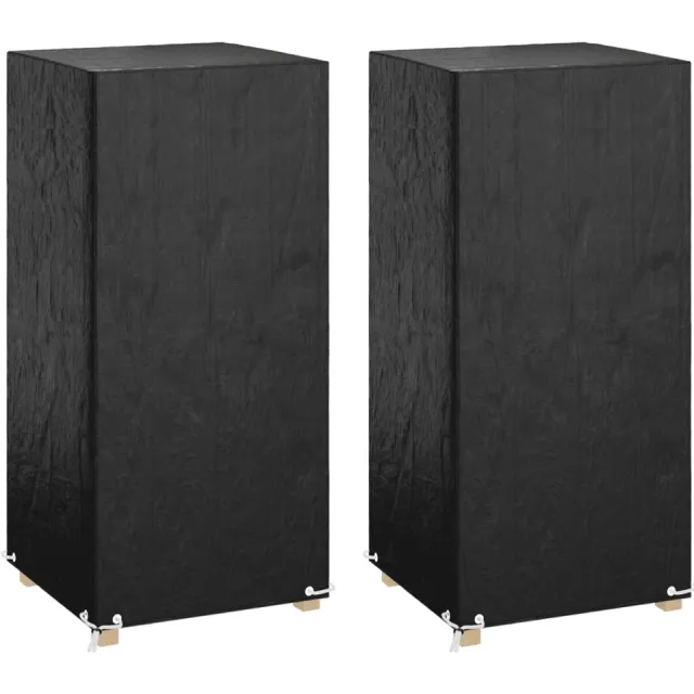 vidaXL Tuinstoelhoezen 2 st 8 oogjes 75x70x140 cm polyetheen Zwart