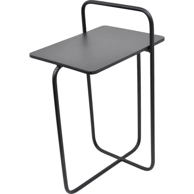 LOFT42 Easy Bijzettafel met Tijdschriften- of Krantenbak - Metaal - Mat Zwart - 62x28x37