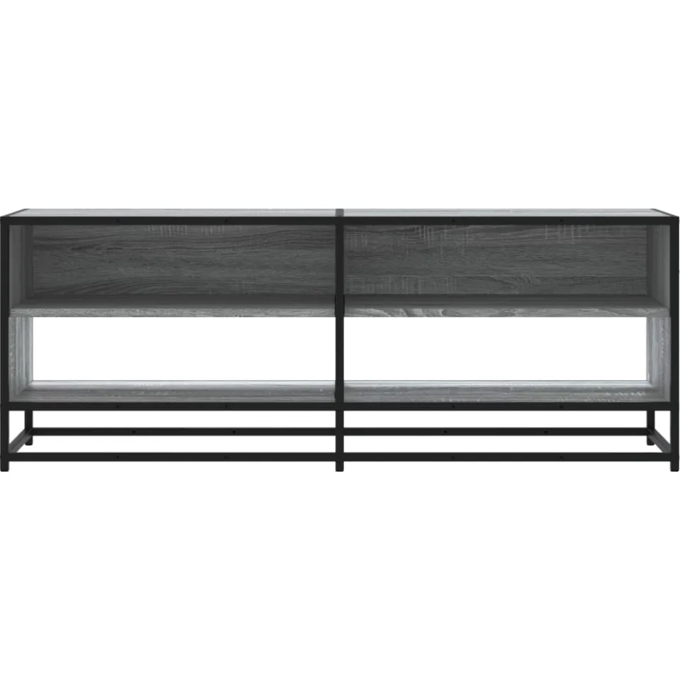 vidaXL Tv-meubel 120,5x40x46 cm bewerkt hout metaal grijs sonoma eiken, foto 4