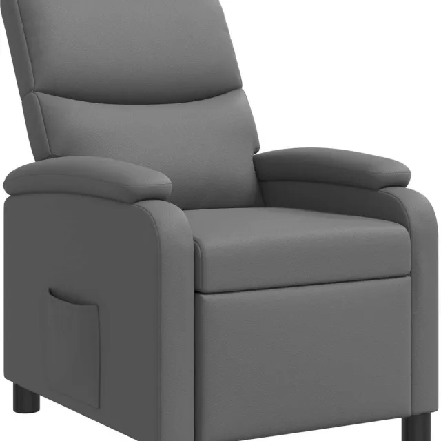 vidaXL Recliner - Grijs - Kunstleer