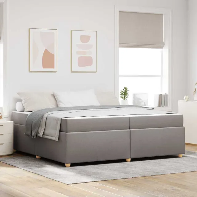 vidaXL Bedframe Taupe 200 x 200 cm Stof