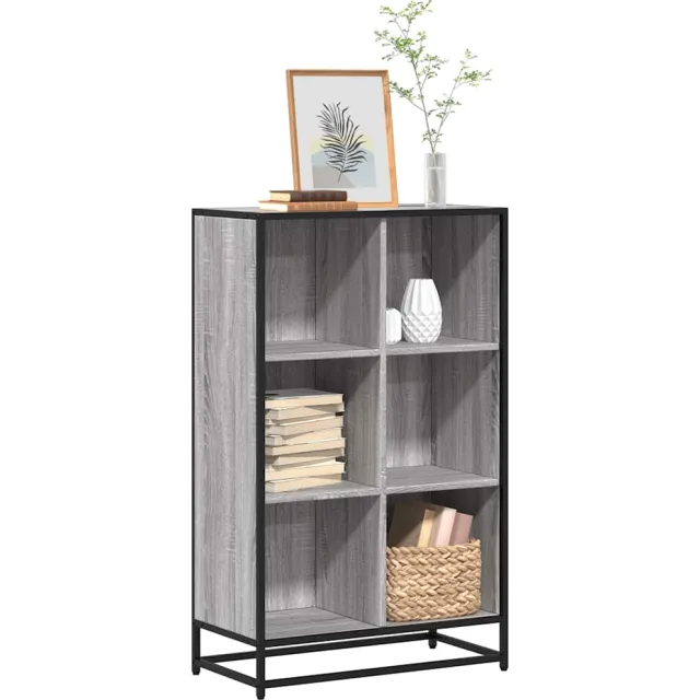 vidaXL Boekenkast 65,5x33x107,5cm bewerkt hout grijs sonoma eikenkleur