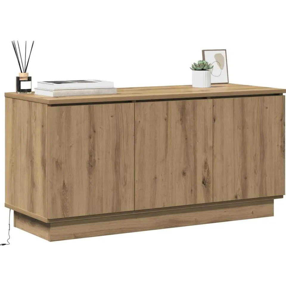 vidaXL TV-kast 100 x 38 x 49 cm Artisan Eiken Bewerkt hout, foto 2