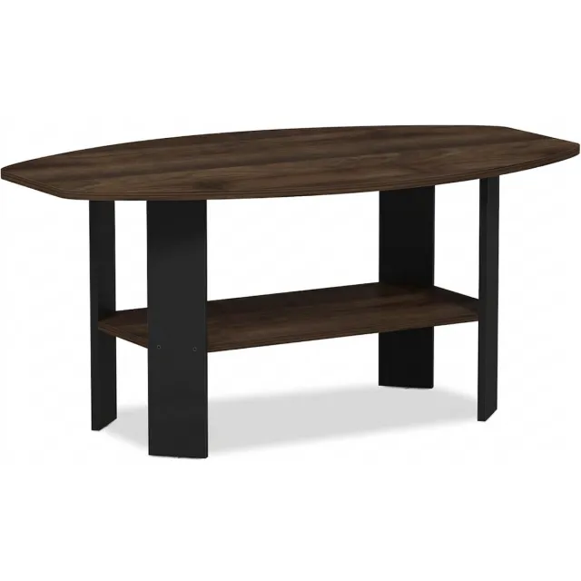 Imperatoris Salontafel - Geschikt voor Woonkamer, Thuiskantoor & Buiten - Stijlvolle Salon Tafel en Sidetable - Bruin en Zwart - 54,6 x 90,2 x 41,3 cm - van Imperatoris