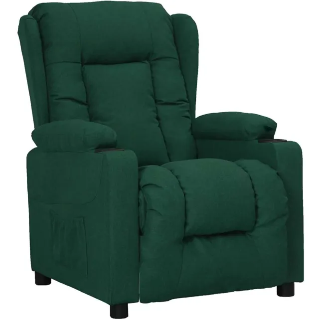 vidaXL Fauteuil verstelbaar stof donkergroen