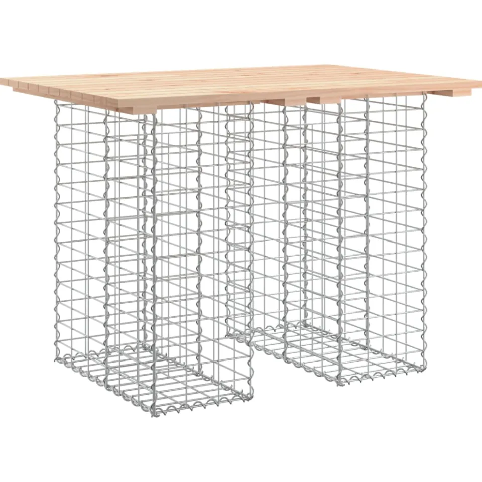 vidaXL Tuintafel schanskorfontwerp 100x70x72 cm massief grenenhout bruin, foto 3