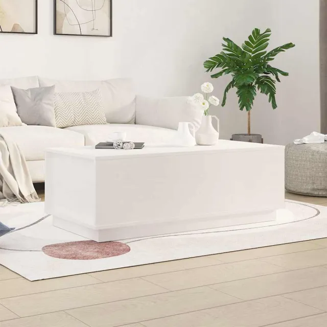 vidaXL Salontafel 100x50x35 cm massief grenenhout wit, foto 2