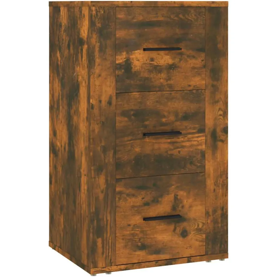 vidaXL Dressoir 40x33x70 cm bewerkt hout gerookt eikenkleurig Bruin