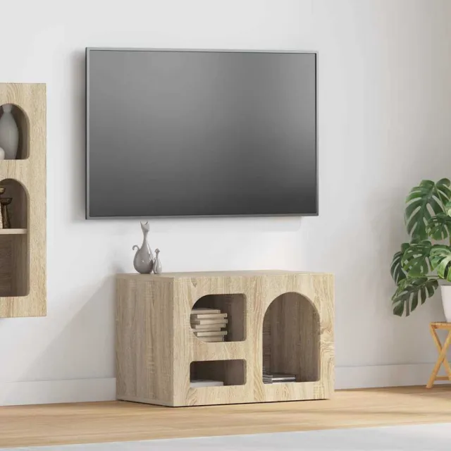vidaXL TV-kast ELST 60 x 35 x 40 cm Sonoma Eiken Bewerkt hout Bruin