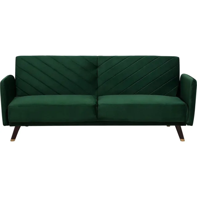 Beliani SENJA - Slaapbank 3-zits - Smaragdgroen - Polyester