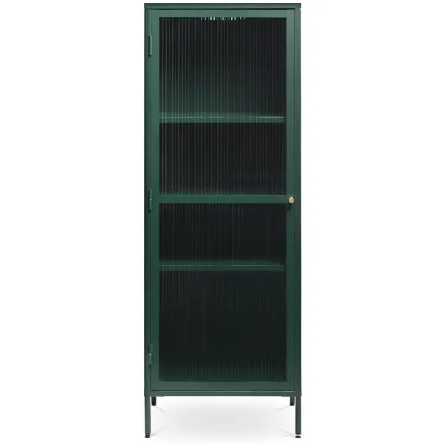 Olivine Katja metalen vitrinekast groen - 58 x 160 cm