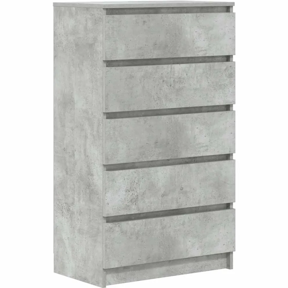 vidaXL Ladekast 60x36x103 cm bewerkt hout betongrijs