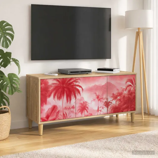 vidaXL Tv-meubel AACHEN 102 x 33 x 50 cm Sonoma Bewerkt hout bruin, foto 2