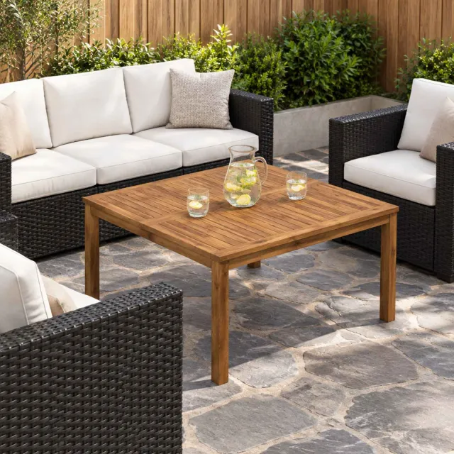 vidaXL Salontafel LAREN Naturel 98 x 100,5 x 45 cm Massief Acaciahout Bruin