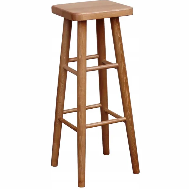 Metdrew Houten Bar Kruk 80cm - Massief Beuken, Kleur Els
