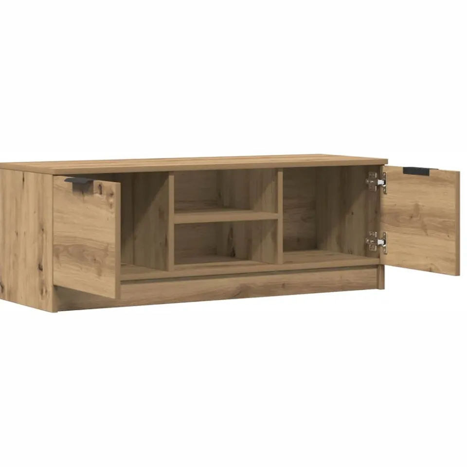 vidaXL Tv-meubel 102x35x36,5 cm bewerkt hout artisanaal eikenkleur, foto 3