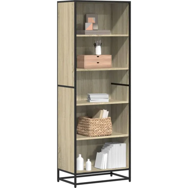 vidaXL Boekenkast 60x35x170,5 cm bewerkt hout sonoma eikenkleurig Bruin