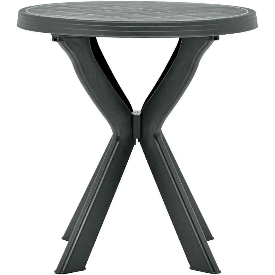 vidaXL Bistrotafel Ø70 cm kunststof antraciet, foto 3