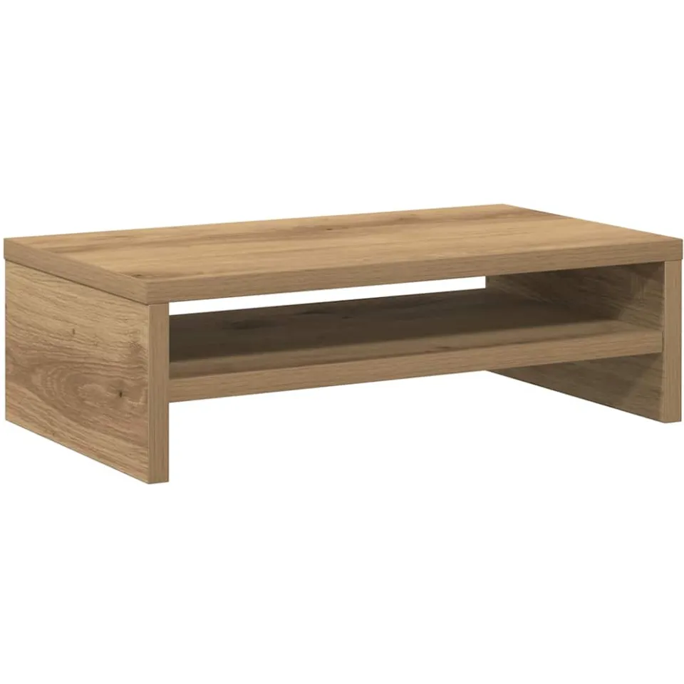 vidaXL Monitorstandaard 42x24x13 cm bewerkt hout artisanaal eikenkleur Bruin