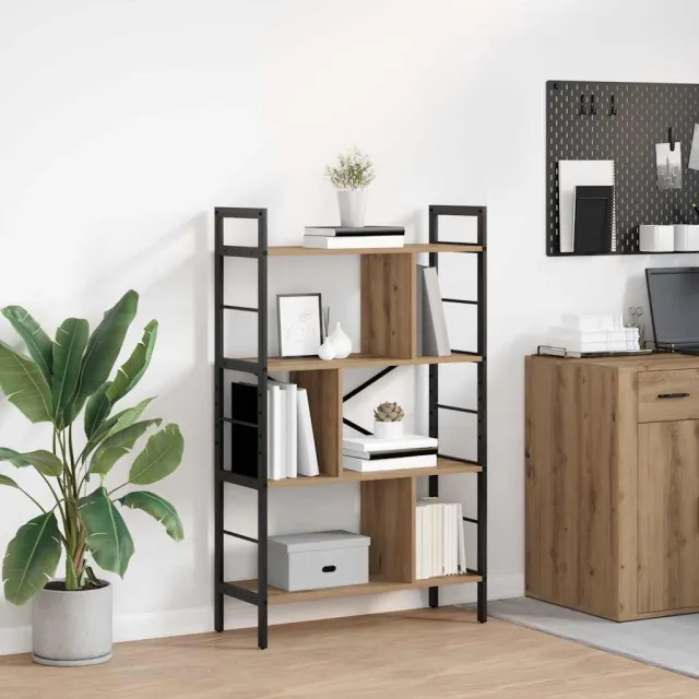vidaXL Boekenkast 7-laags 75 x 30 x 123,5 cm Bewerkt hout bruin, foto 2