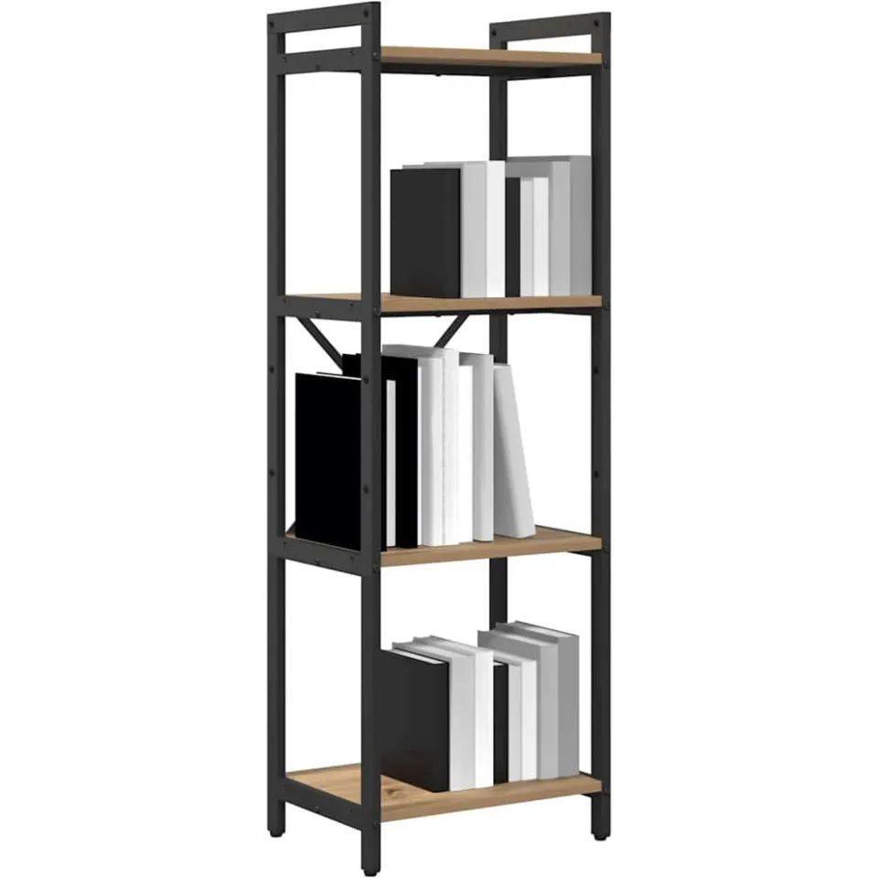 vidaXL Boekenkast 40 x 30 x 119 cm Bewerkt hout Artisan Eiken Bruin