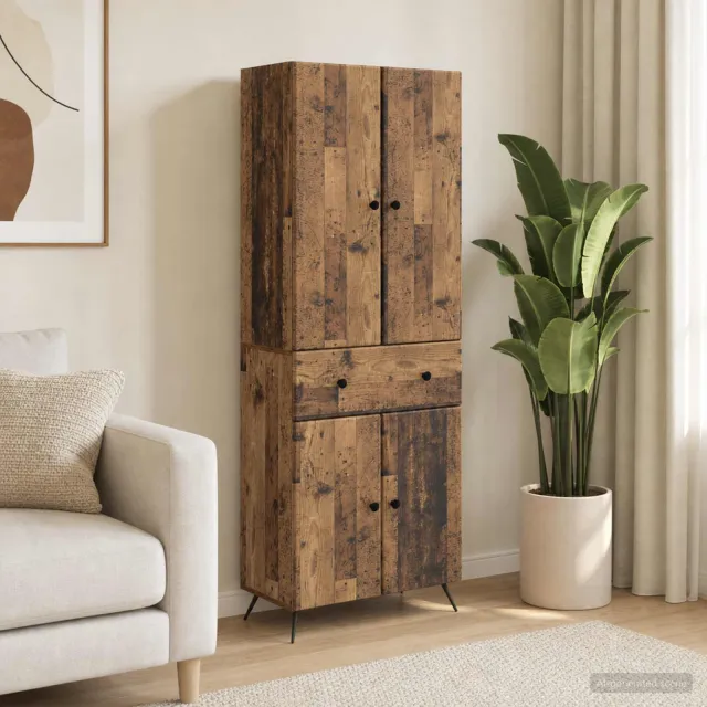 vidaXL Kastenset 2 st Oud hout 66 x 34.5 x 90 cm Bewerkt hout Bruin
