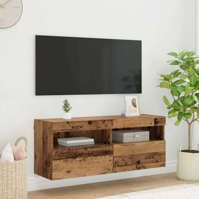 vidaXL TV Wandkast 100 x 30 x 40 cm Oud Hout Bewerkt hout Bruin
