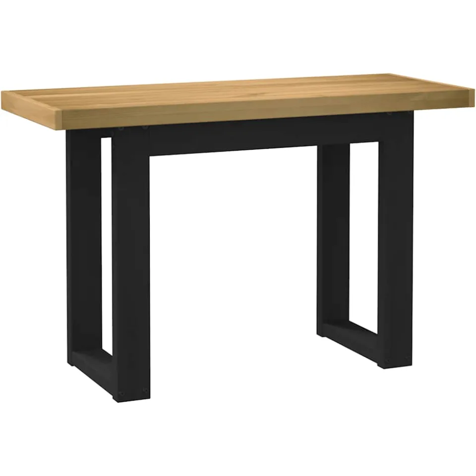 vidaXL Bureau NOAIN U-vormige poten 120x50x75 cm massief hout bruin, foto 3