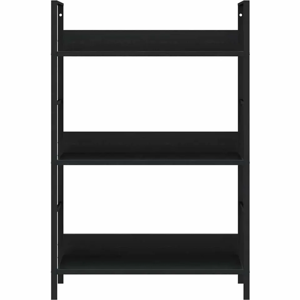 vidaXL Boekenkast met 3 schappen 60x27,6x90,5 cm bewerkt hout zwart, foto 4